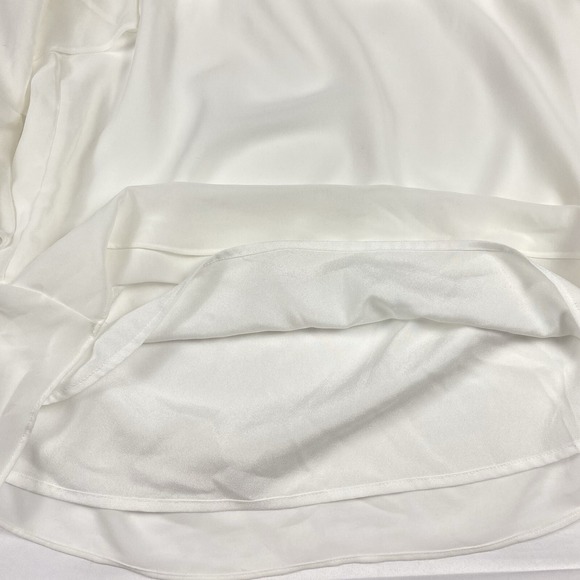 Calvin Klein White Bell Ruffle Sleeve Chiffon Shirt Womens Size Medium/Large - Picture 5 of 7